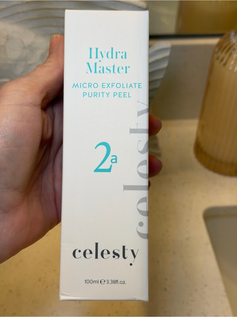 Celesty Hydra Master Micro Exfoliate Purity Peel — White with Teal Accent